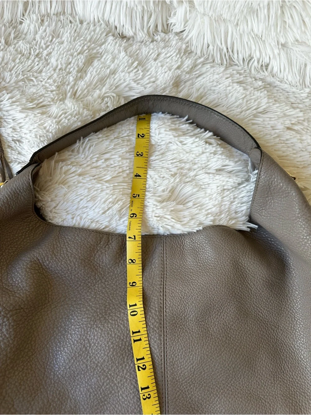 Rebecca Minkoff Pebbled Leather Hobo Shoulder Bag in Cement Gray Taupe